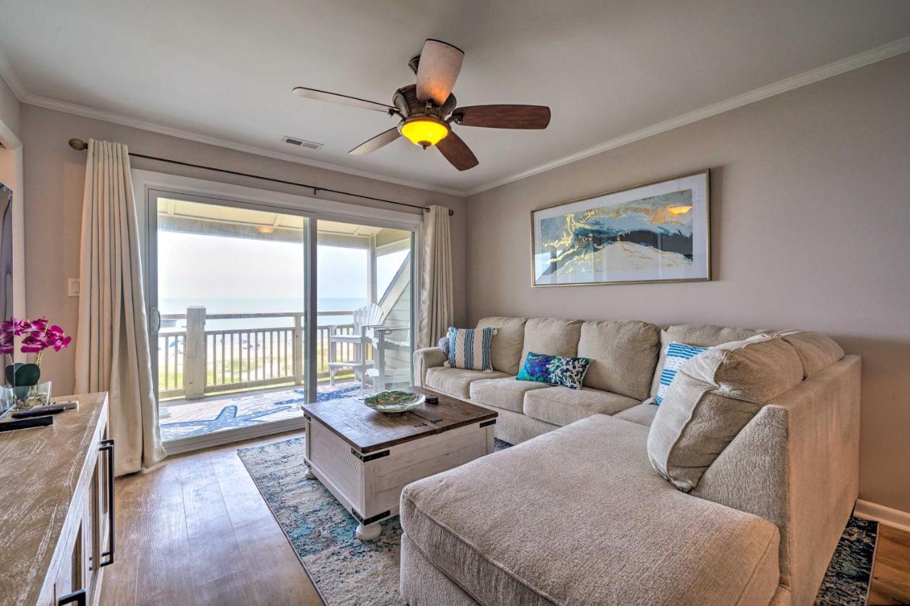 Beachfront Condo With Unobstructed Ocean Views! Oak Island Exterior photo
