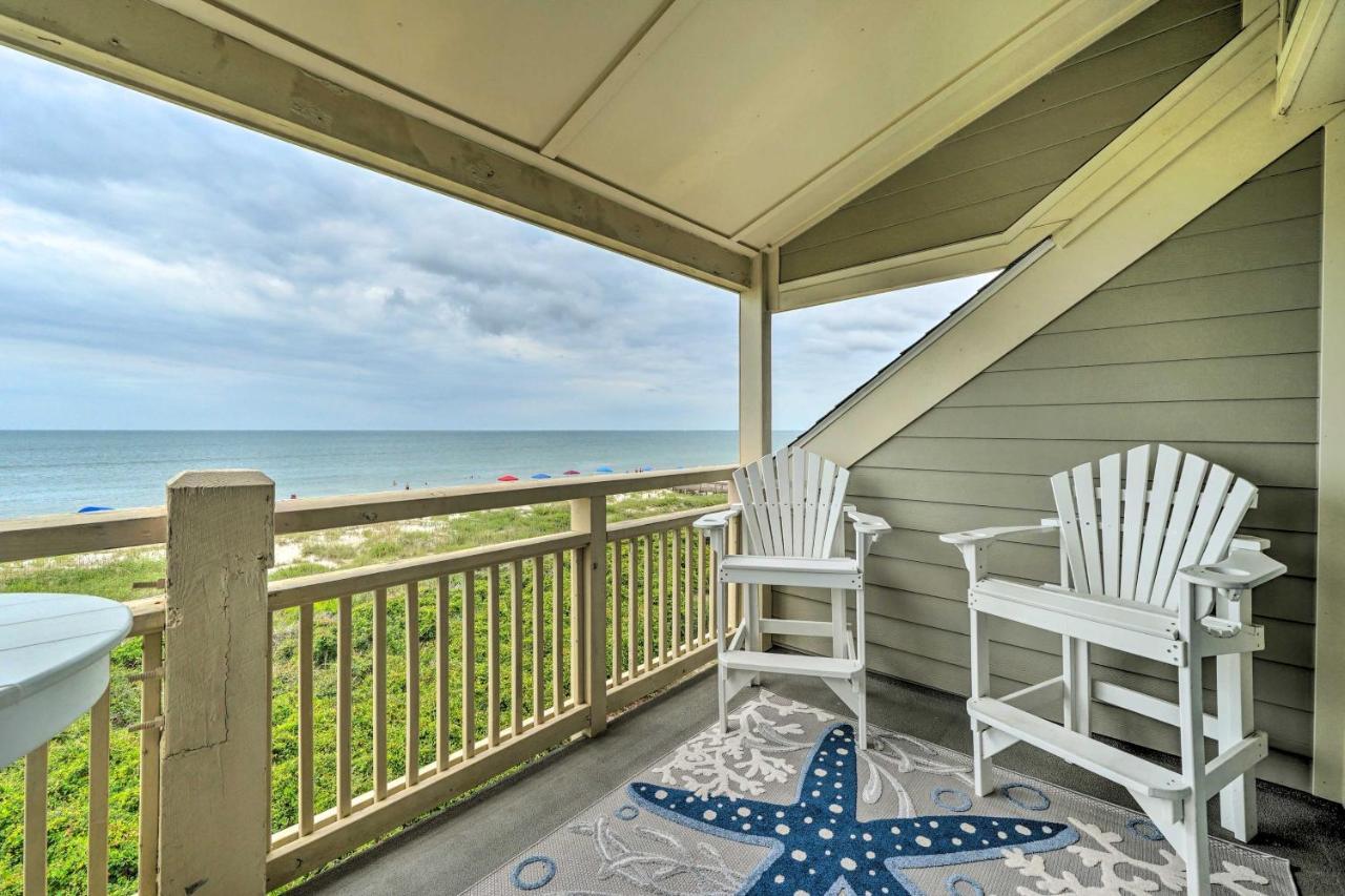 Beachfront Condo With Unobstructed Ocean Views! Oak Island Exterior photo