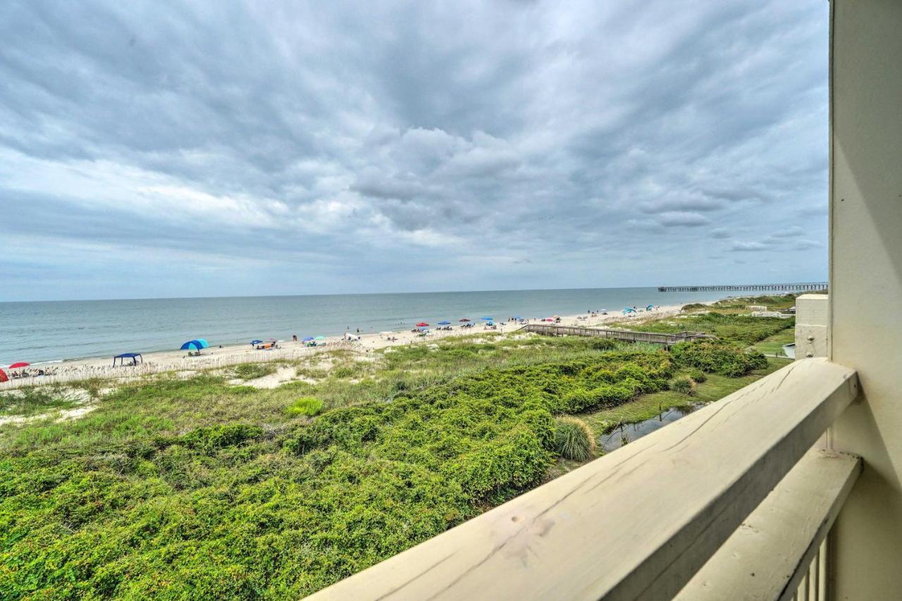 Beachfront Condo With Unobstructed Ocean Views! Oak Island Exterior photo